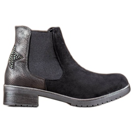 SHELOVET Botines chelsea con estrella negro