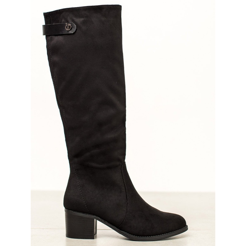 SHELOVET Botas con cinturón decorativo negro