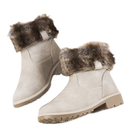 Botas beige aislantes con pelo A6305