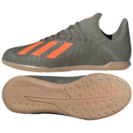 Zapatos de interior adidas X 19.3 In Jr EF8376 gris gris