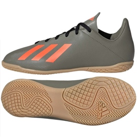 Botas de fútbol adidas X 19.4 In Jr EF8379 tonos de gris