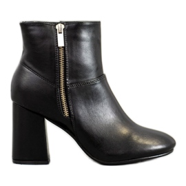 Tina&Co Botas elegantes de cuero ecológico negro