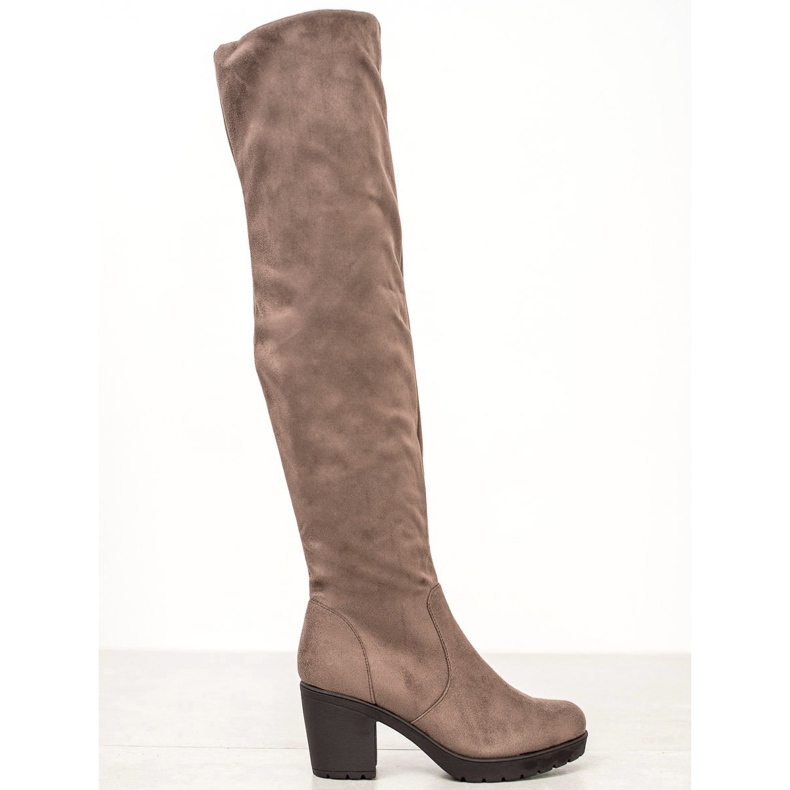 SHELOVET Botas con plataforma marrón