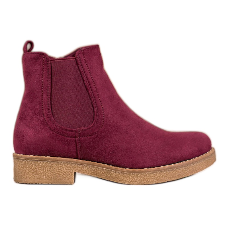 SHELOVET Botas burdeos rojo
