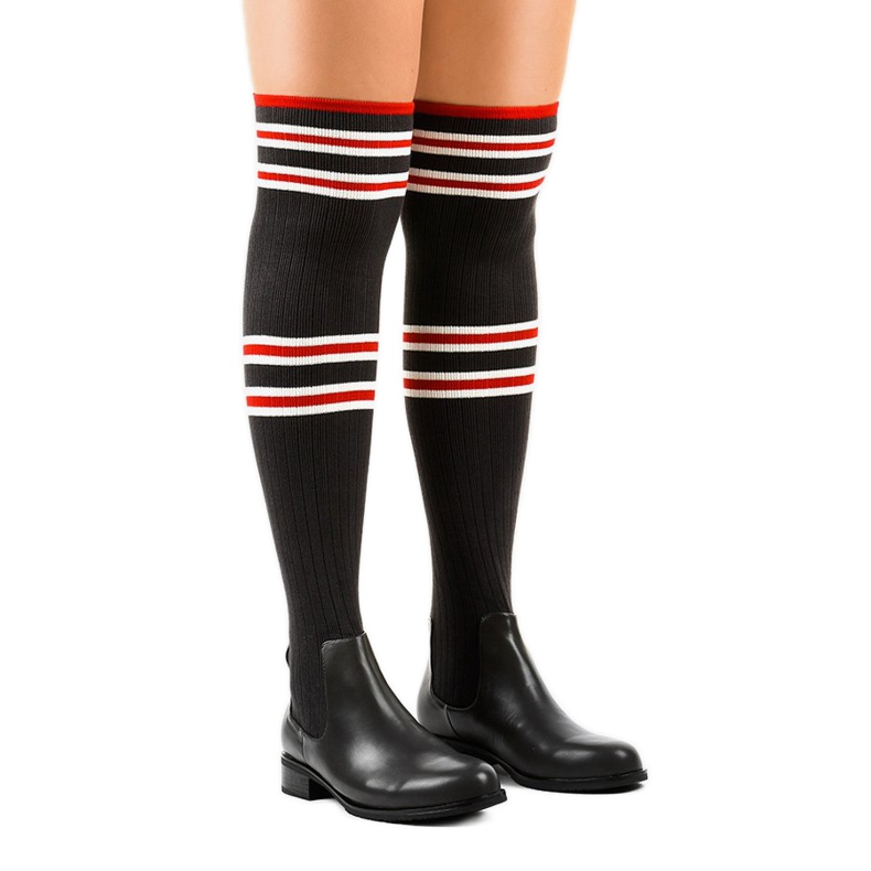 Botas mosquetero gris calcetín FD-69