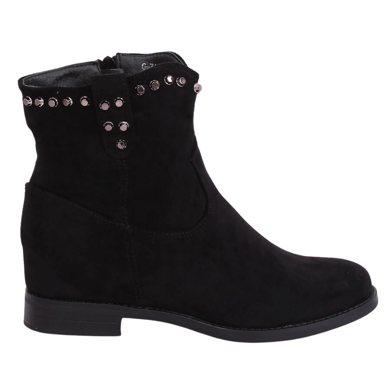 Botas negras con cuña oculta G-7606 Negra negro Botas negras con cuña oculta G-7606 Negra negro