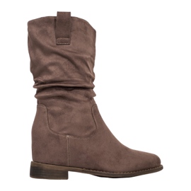 Super Mode Botas de vaquero clásicas caqui verde