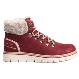 McKey Tramperos de gamuza rojo