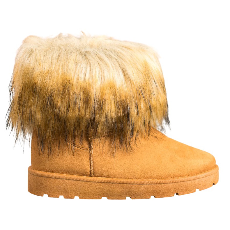 SHELOVET Camel Mukluki con piel marrón
