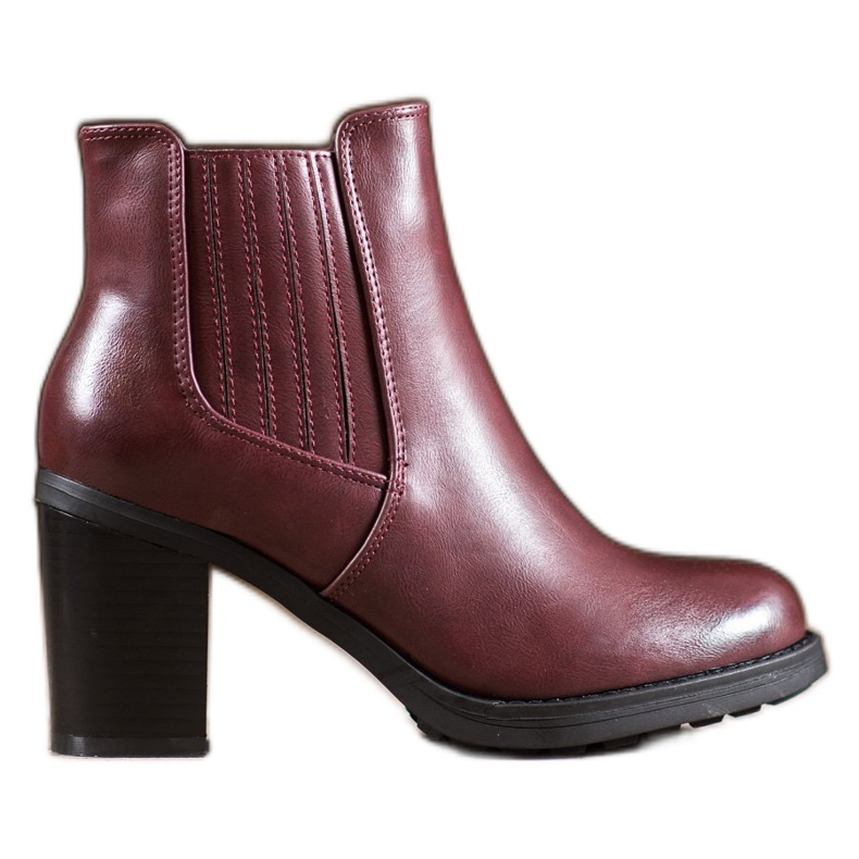 Comer Botas de cuero ecológico rojo Comer Botas de cuero ecológico rojo