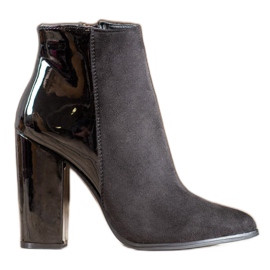SHELOVET Botas de gamuza elegantes negro