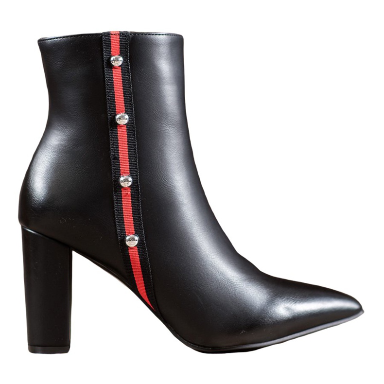 SHELOVET Botas con cinturón decorativo negro