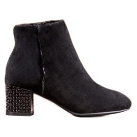SHELOVET Botas con Tacón Decorativo negro
