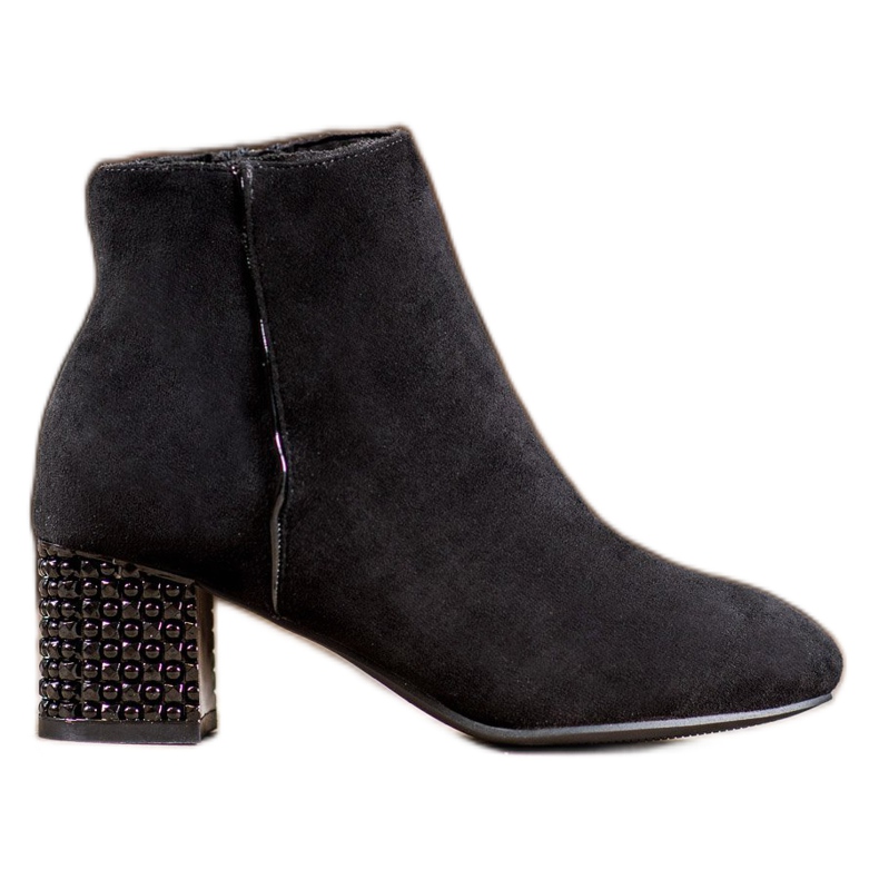 SHELOVET Botas con Tacón Decorativo negro