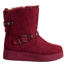 SHELOVET Mukluki con chorros rojo