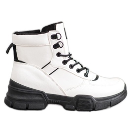 SHELOVET Botas en la plataforma de moda blanco