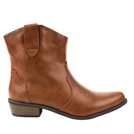 Botas marrones en el poste de 928-1 botas de vaquero marrón