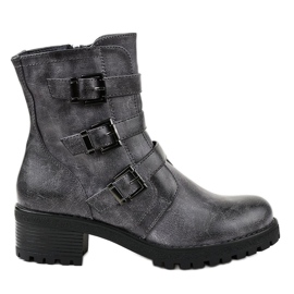 Botas altas aislantes azul marino decoradas 2012 gris