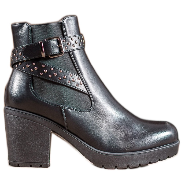 SHELOVET Botas en la plataforma con jets negro