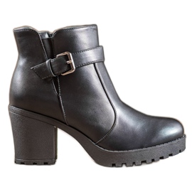 Bella Paris Botas con hebilla negro