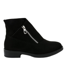 Botas planas negras, botas Chelsea con aislamiento 20195-2 negro Botas planas negras, botas Chelsea con aislamiento 20195-2 negro