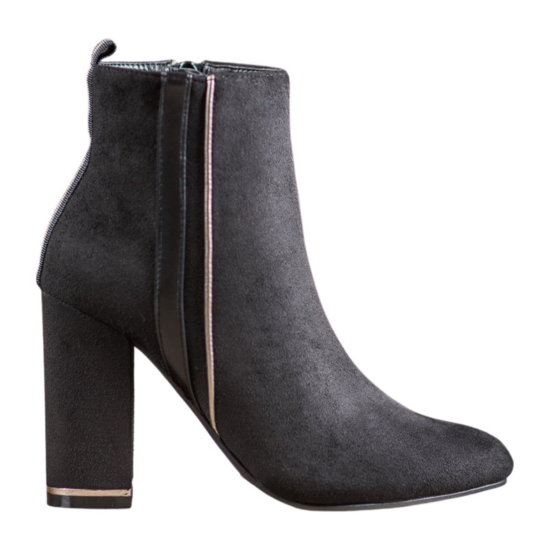 Erynn Botas de ante con cinturón decorativo negro