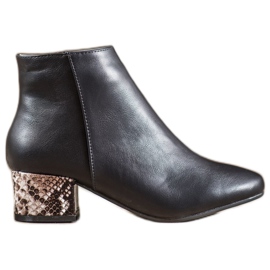 Weide Botas elegantes con estampado de serpiente negro multicolor