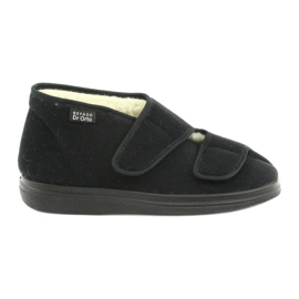 Befado calientes zapatillas para mujeres con velcro 986d011 negro