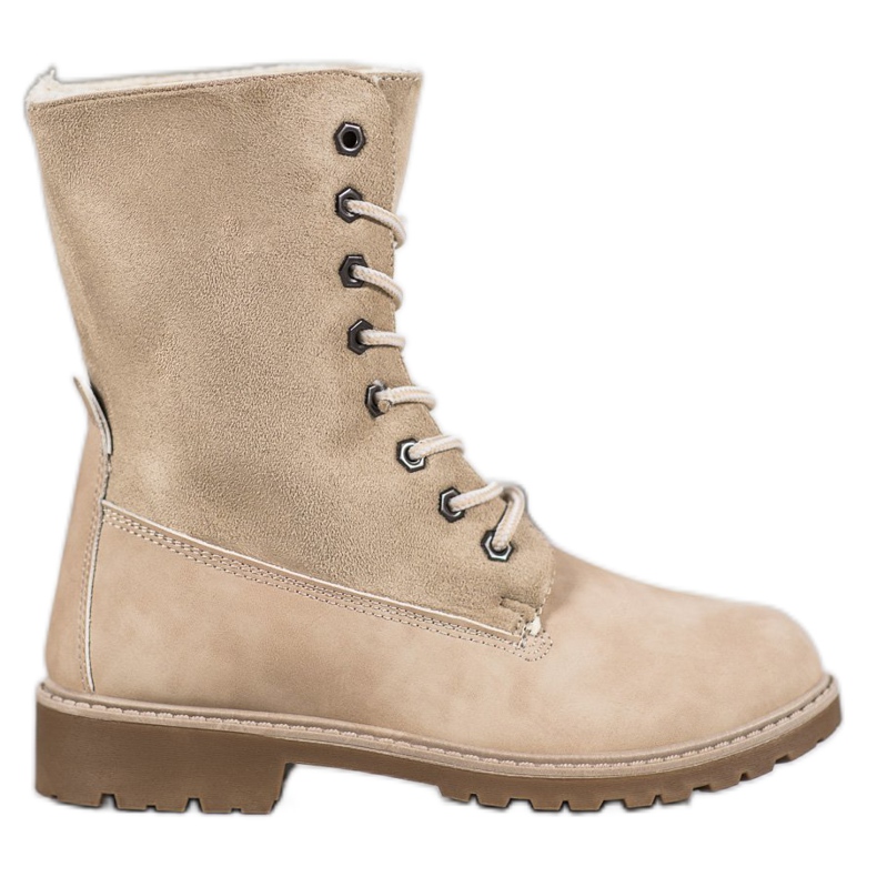 Super Me Botas con cordones beige