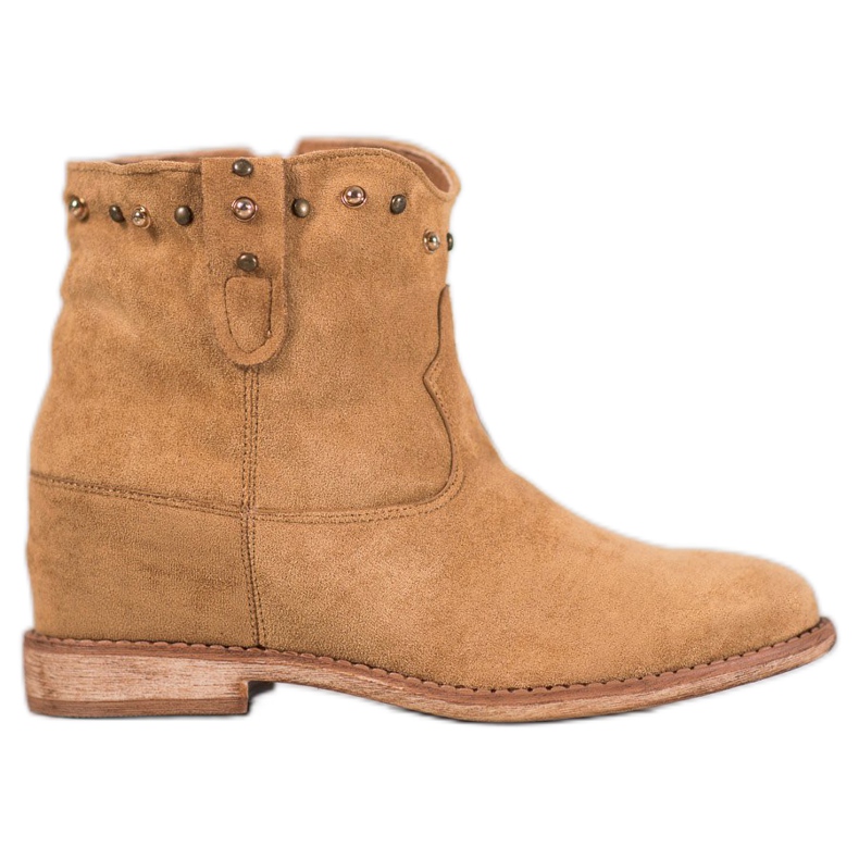 Bella Paris Botas camperas de ante con jets marrón Bella Paris Botas camperas de ante con jets marrón