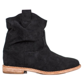 Bella Paris Botas de vaquero en una cuña negro
