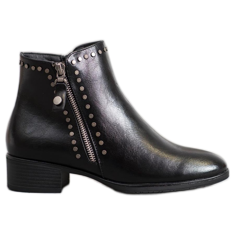W. Potocki Botas Rock Con Cuero Ecológico negro
