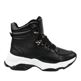 Zapatillas de mujer negras con aislamiento C-3132 negro Zapatillas de mujer negras con aislamiento C-3132 negro