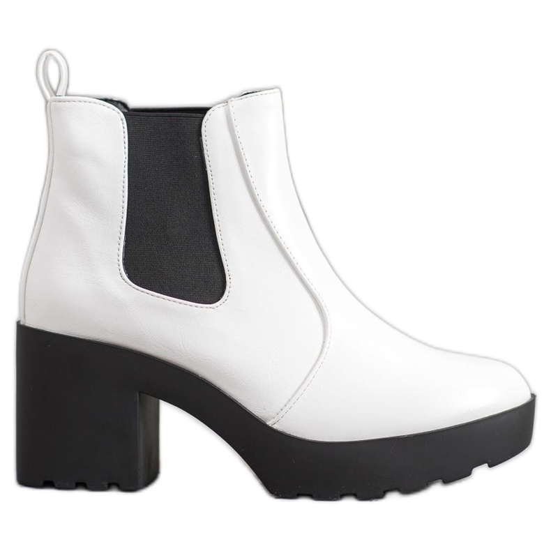 Weide Botas Chelsea de moda blanco Weide Botas Chelsea de moda blanco