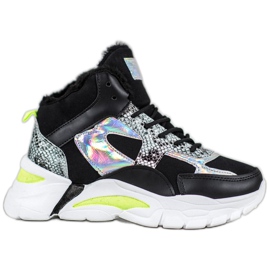 Bella Paris Zapatillas Con Efecto Holo negro