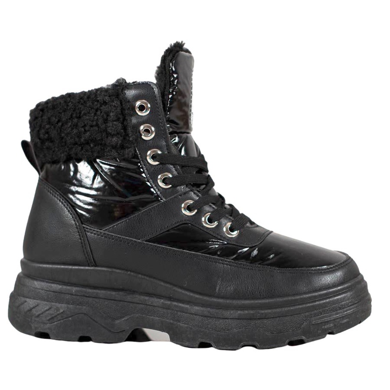 Bella Paris Zapatillas con piel de oveja negro