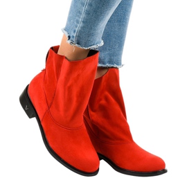Botas rojas aisladas planas 6672-7 rojo