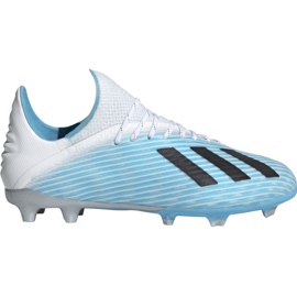 Las botas de fútbol adidas X 19.1 Fg Jr F35684 multicolor azul Las botas de fútbol adidas X 19.1 Fg Jr F35684 multicolor azul