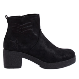 Botas negras con tacones anchos K1822701 Negro