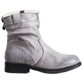 Super Me Cálidas botas de vaquero gris