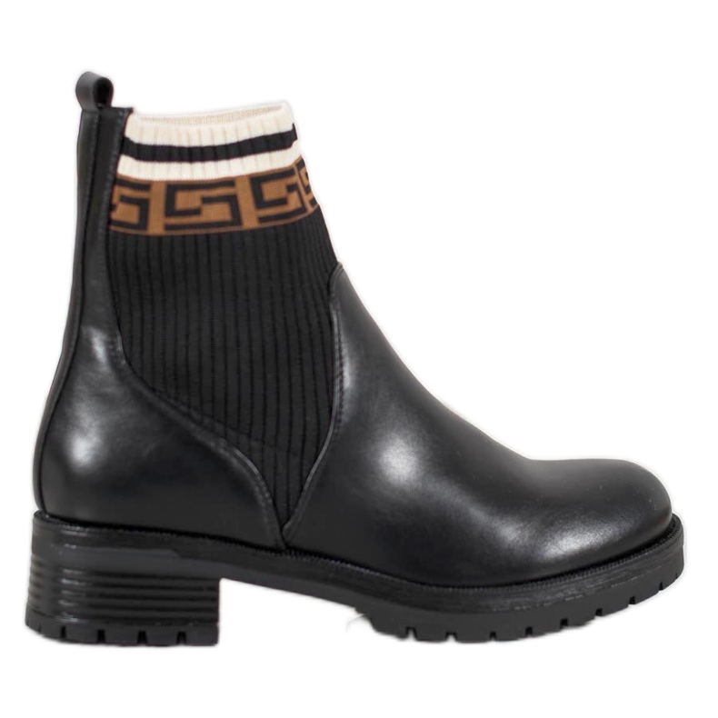 Gogo Botas sin cordones de piel ecológica negro