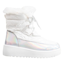 Bella Paris Botas de nieve de moda blanco