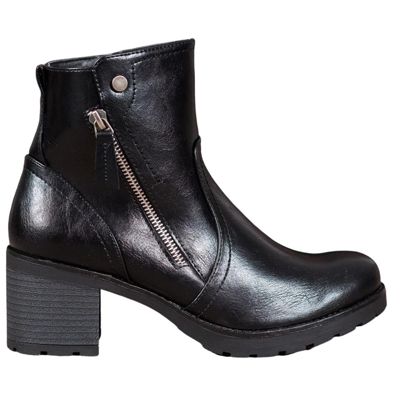 SHELOVET Botines con cremallera negro
