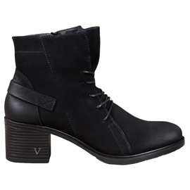 Botas con cordones en el poste VINCEZA negro