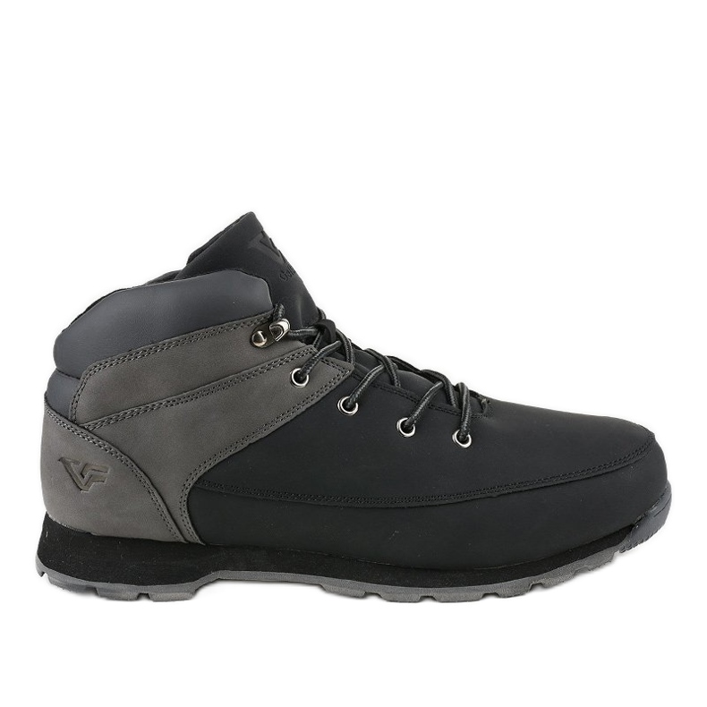 Botas de montaña negras aisladas para hombre T-1918 negro gris Botas de montaña negras aisladas para hombre T-1918 negro gris