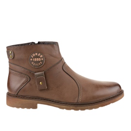 Zapatos sin cordones marrones A20182-5 marrón