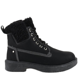 Botas negras aisladas A6308 negro