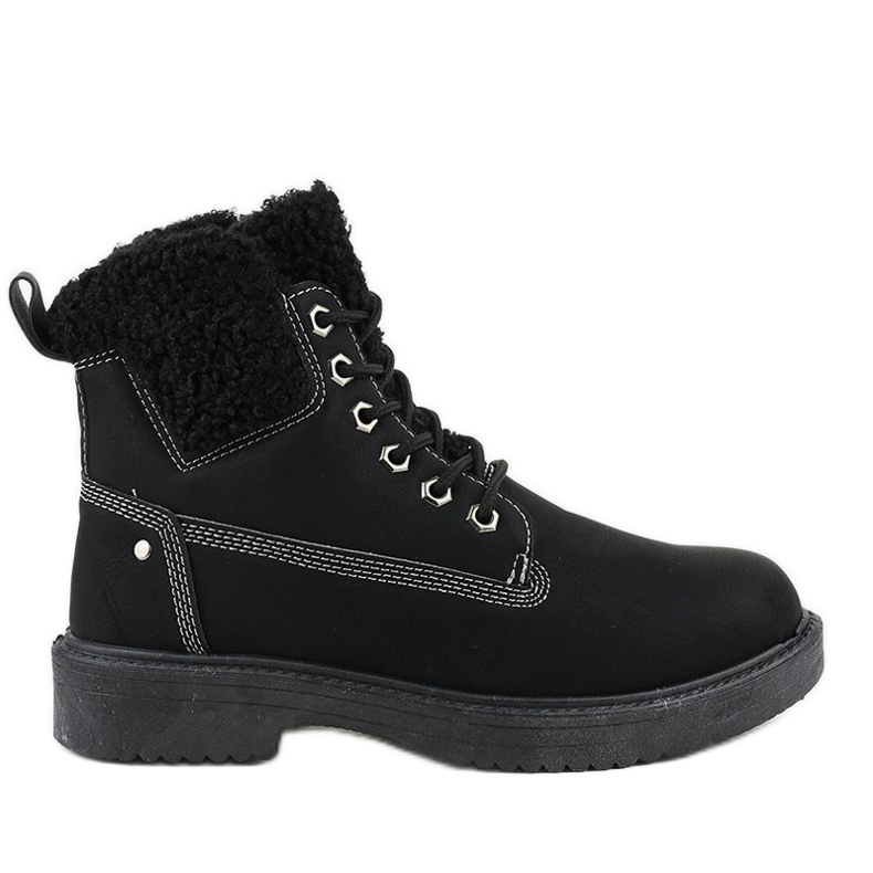 Botas negras aisladas A6308 negro