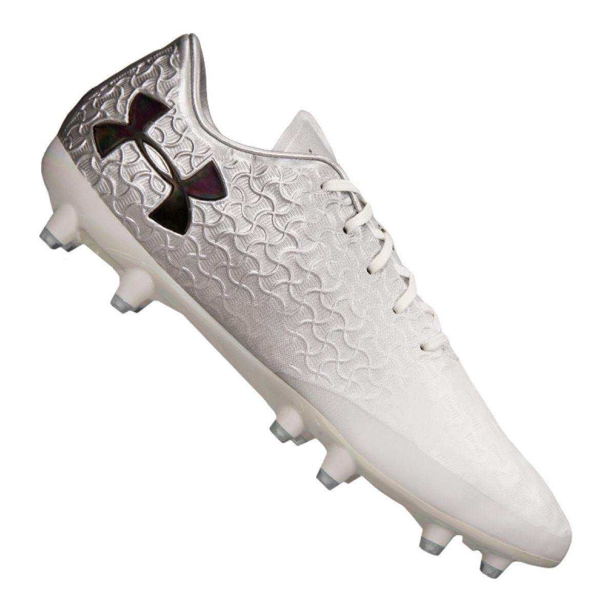 Botas de futbol Under Armour Magnetico Pro Fg M 3000111 100 blanco gris KeeShoes