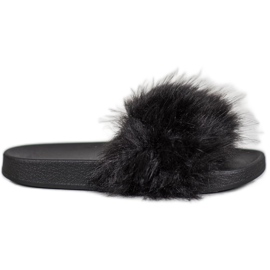 SHELOVET Zapatillas de Goma con Piel negro